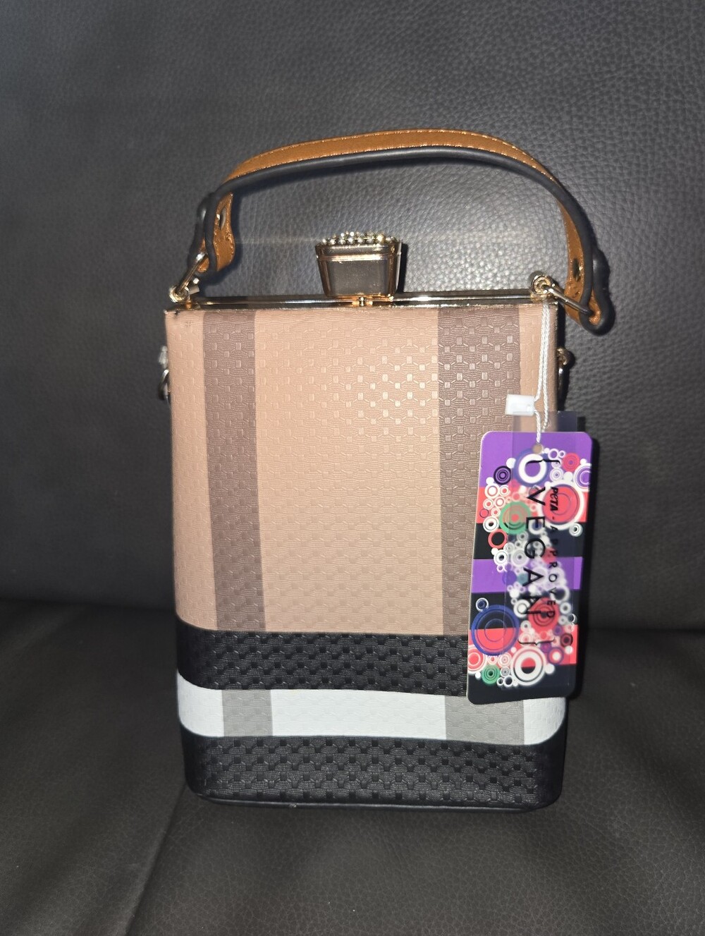 Women’s Colorblock Top-Handle Bag W/ Crossbody Strap